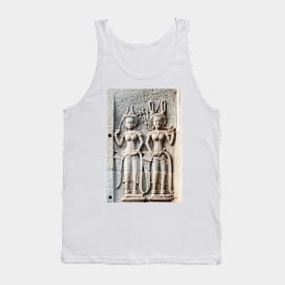 Stone Carvings at Angkor Wat Tank Top